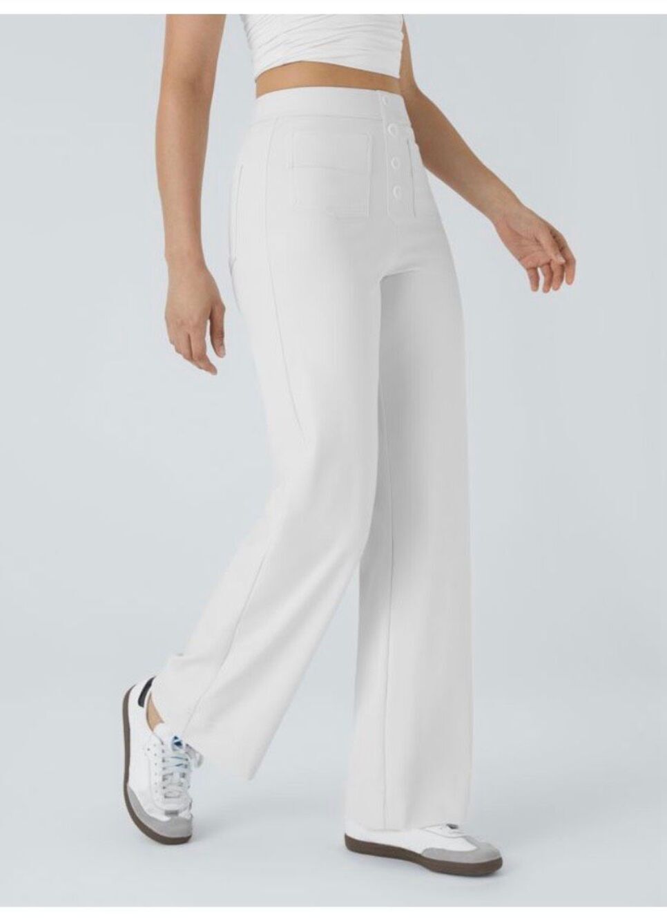 Halara DayStretch high waisted pockets pants in white - M